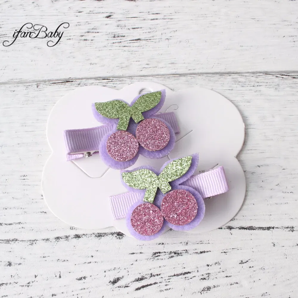 Color: green - Girl Hair clips ,flower clips.Cute Children Accessories Hair pin