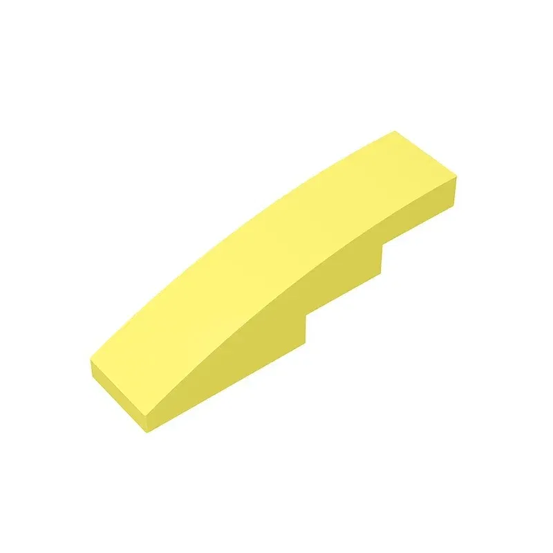 Color: Apricot - Gobricks GDS-658  Slope, Curved 4 x 1 compatible with lego 11153 61678 pieces of children's DIY Educational Building Blocks