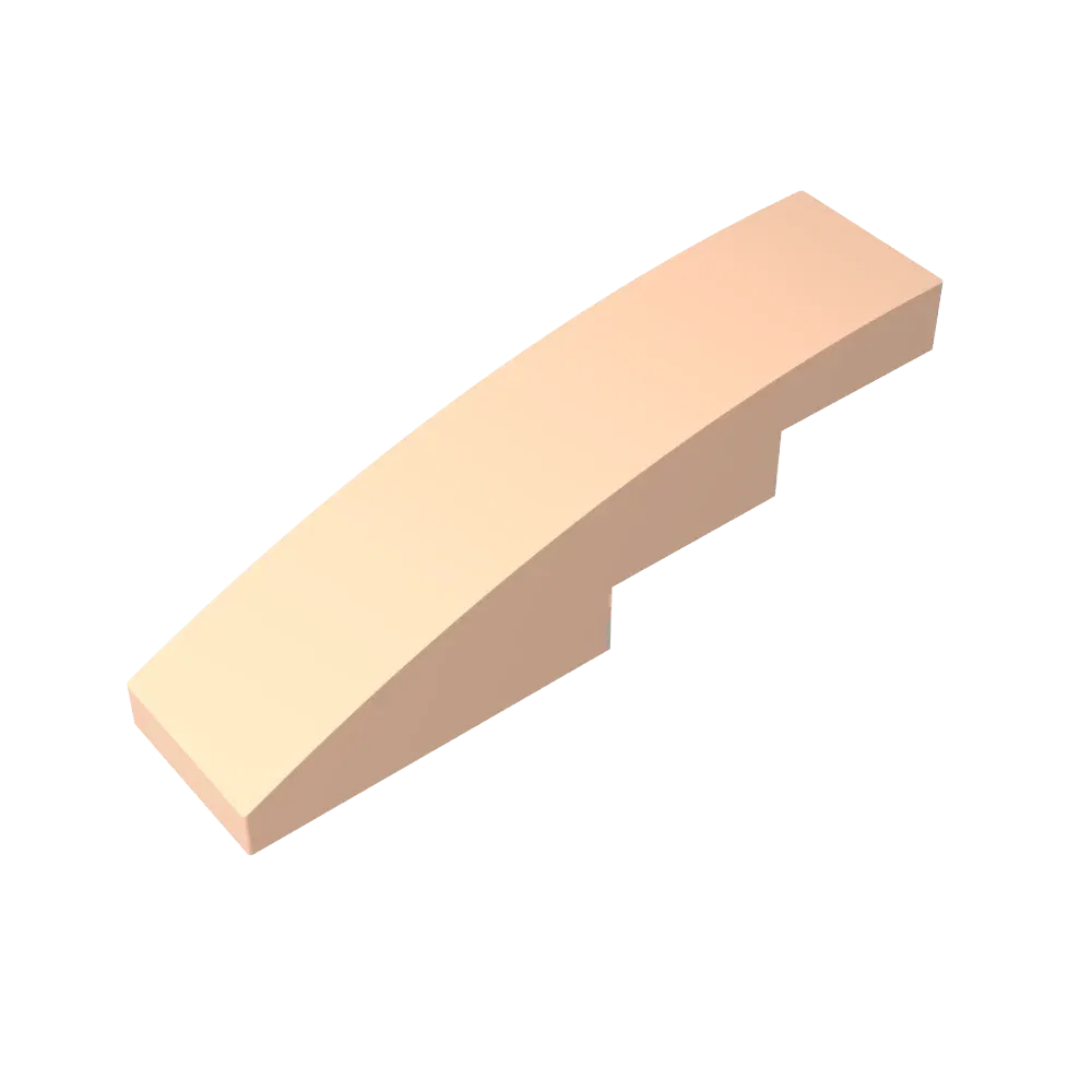 Color: BRIGHT PINK - Gobricks GDS-658  Slope, Curved 4 x 1 compatible with lego 11153 61678 pieces of children's DIY Educational Building Blocks