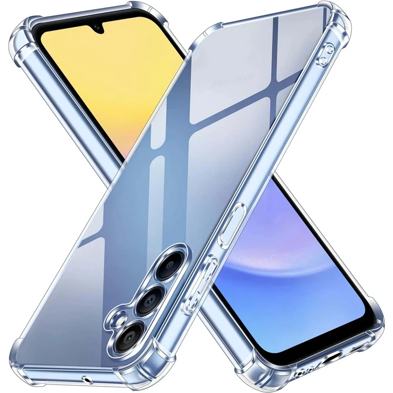Color: Yellow - Luxury Clear Phone Case For Samsung Galaxy A15 A25 A35 A55 A04 A14 A23 A54 A03 A13 A23 A33 A53 A73 A32 A52 A72 Back Cover