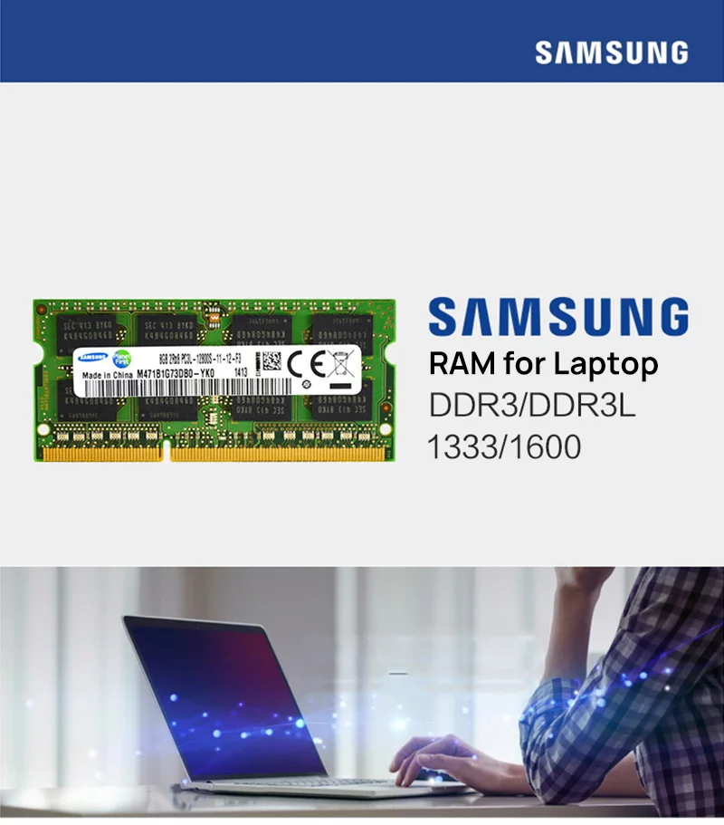 Memory Capacity: 16 GB - Samsung Laptop Memory DDR3 1.5V /DDR3L 1.35V 1333 1600 1866 MT/s MHz 4GB 8GB RAM 204pin SO-DIMM Memory Stick for Laptop Notebook