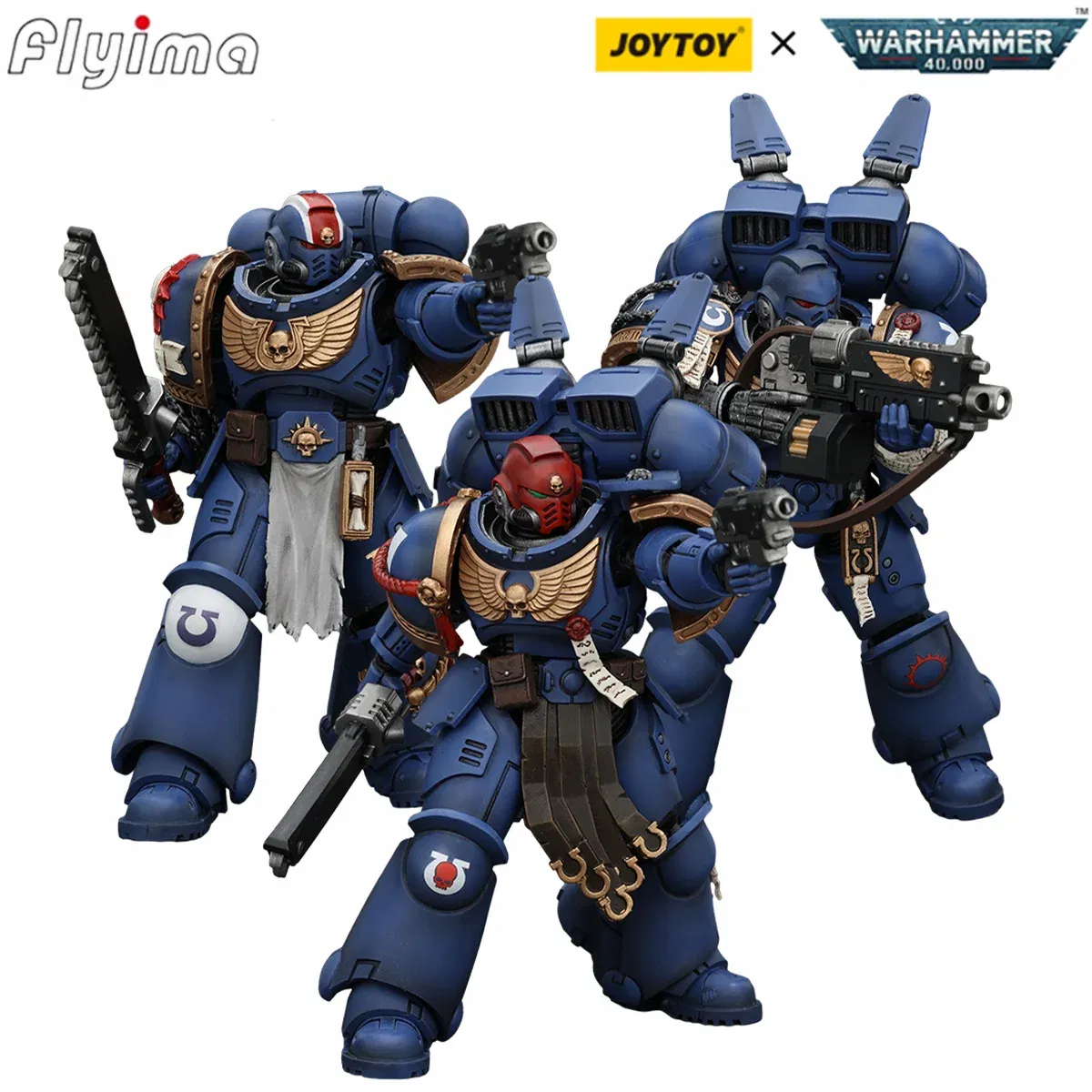 Color: Fluorescent Yellow - [IN-STOCK]JOYTOY Warhammer 40K 1/18 Action Figures Ultramarines Lieutenant Titus&Remus Ventanus&Intercessors&Jump Pack  Model