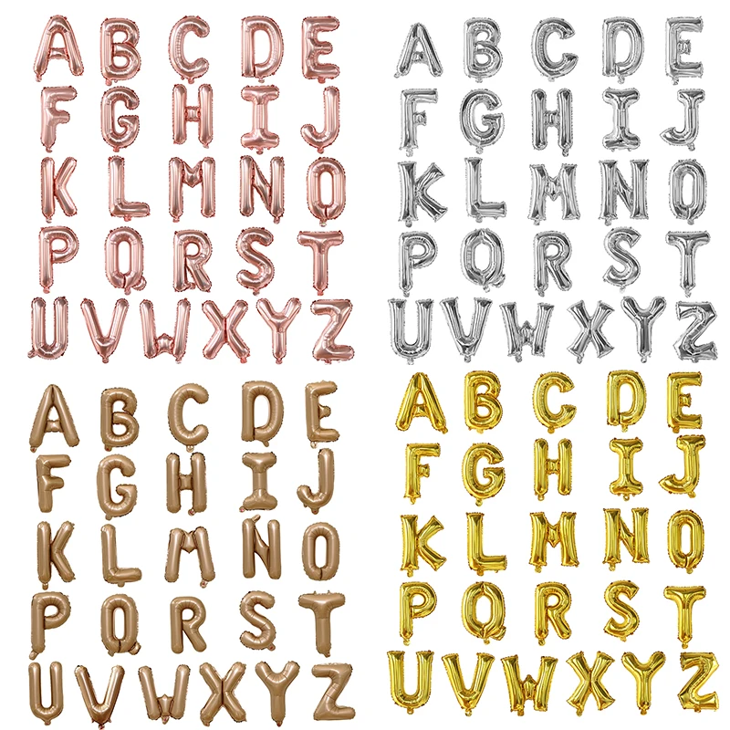 Color: Fluorescence Yellow, Ballon Size: 16INCH, Shape: M, Ships From: CHINA - 16Inch A-Z Letter Foil Balloon Birthday Theme Party Decoration Baby Shower Bride To Be Wedding Balloons Air Globos Supplies