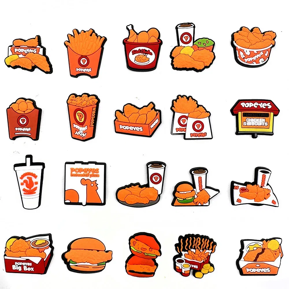 Color: champagne, Ships From: CHINA - 1pcs Hot sale Fried chicken Cute Garden Shoe Buckle Decoration Suitable for dile Children's Christmas Gift for Men and Wome