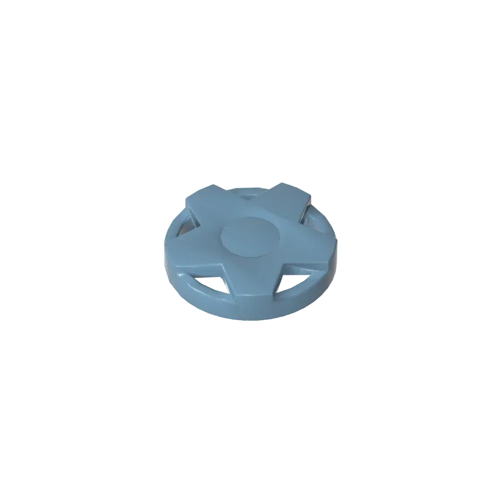 Color: GRAY - Gobricks GDS-21231 Wheel Cover 5 Spoke Wide - for Wheel 18976 compatible with lego 29117A Assembles Building Blocks