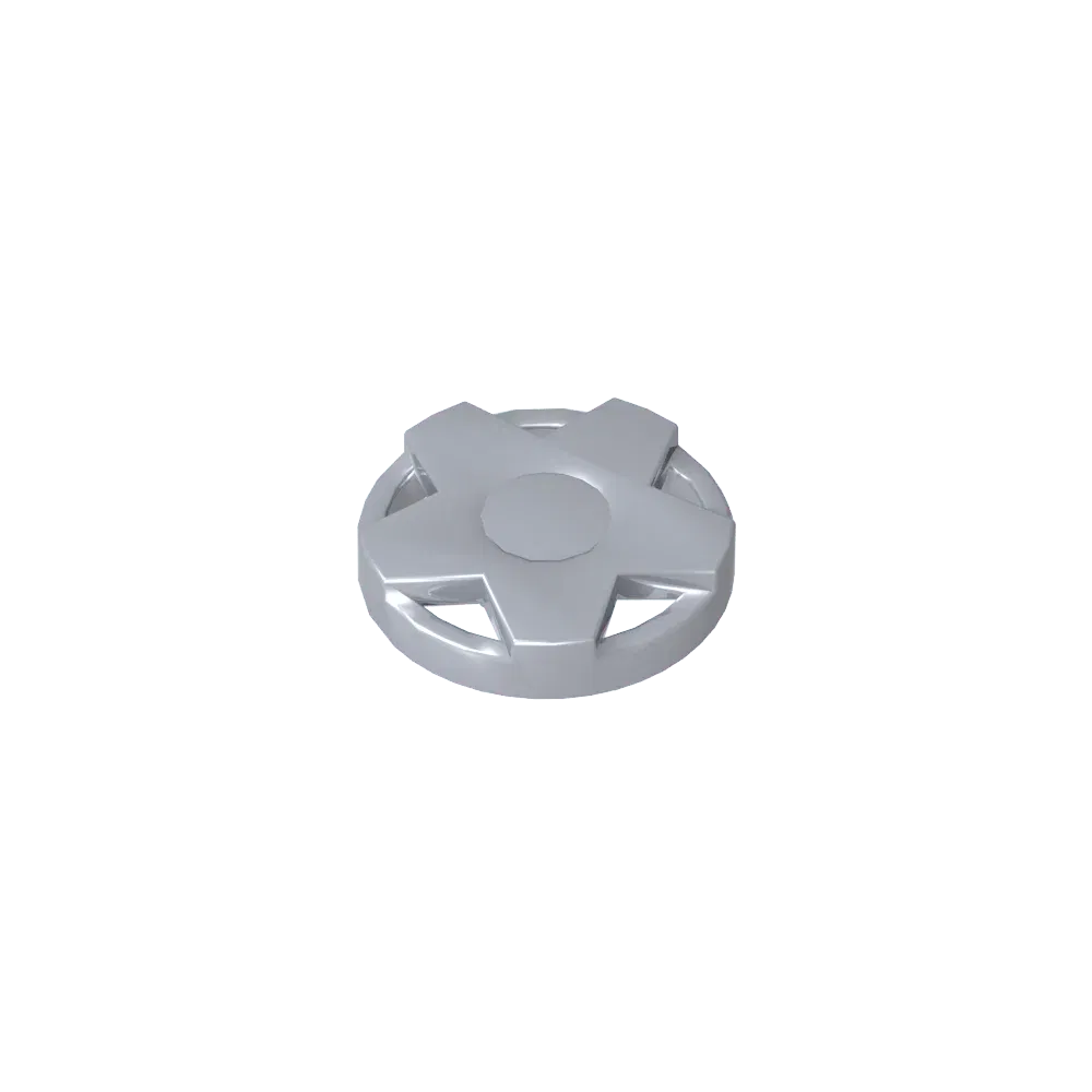 Color: GRAY - Gobricks GDS-21231 Wheel Cover 5 Spoke Wide - for Wheel 18976 compatible with lego 29117A Assembles Building Blocks