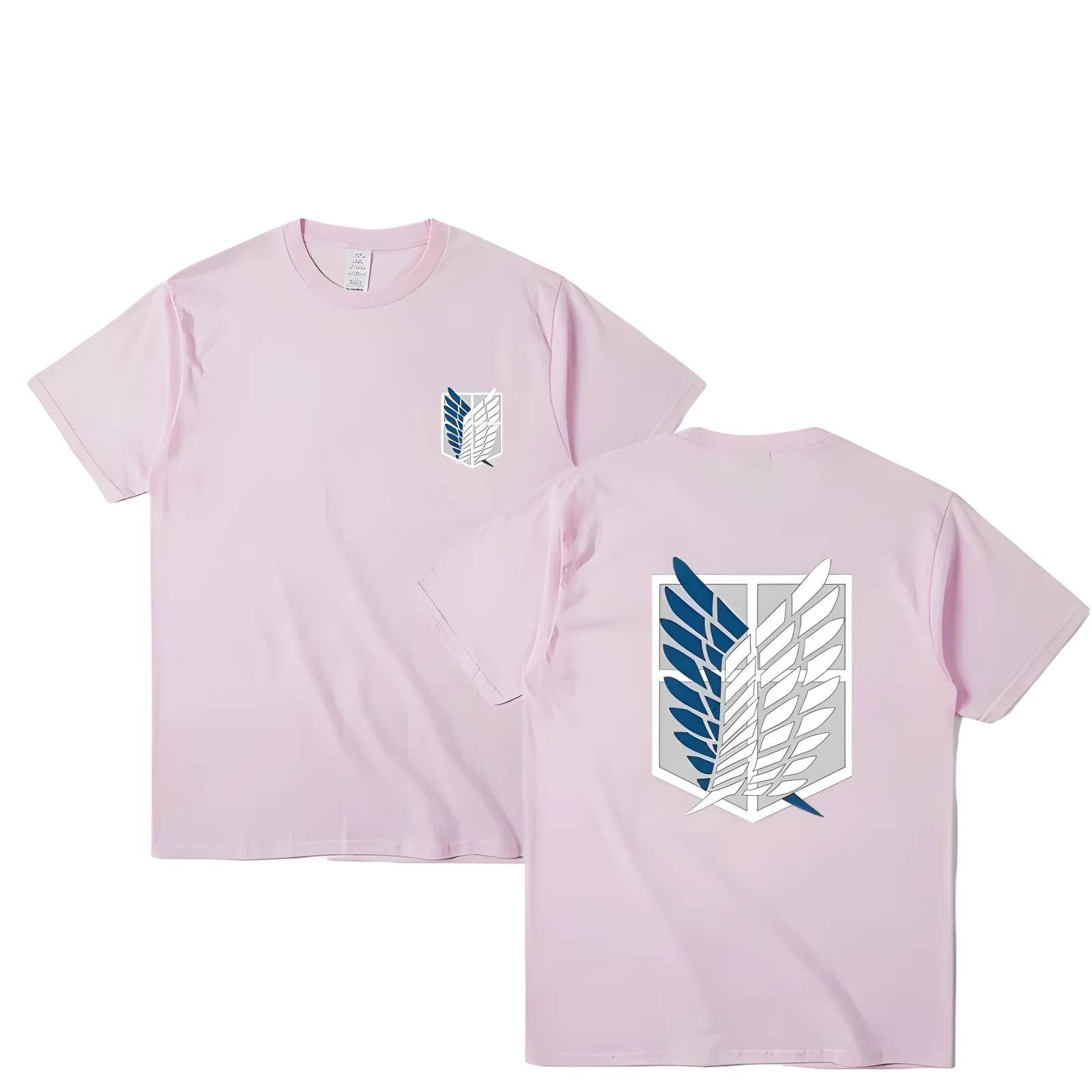 Color: Khaki, Size: XXL - Attack on Titan T-shirt Wings of Freedom Short Sleeve Ackerman Mikasa Eren Jaeger Men Cotton Tops Summer Oversized O-Neck Tee