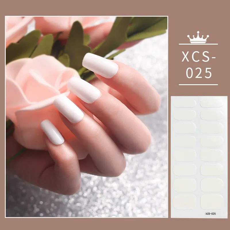 Color: Silver Gray - 1pc Nail Art Sticker Laser Shiny Sequins Polish Wraps Double Ended Adhesive Strips Fashion Stickers Manicure Decor