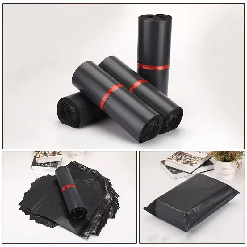 Color: Red - 50pcs/Lot Courier Bag Express Envelope Storage Bags Mailing Bags Self Adhesive Seal PE Plastic Pouch Packaging Shipping Bag