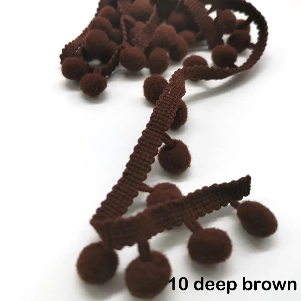 Color: Red, Size: M - 1-5yard Pom pom Fringe Lace Ribbon Pompom Trim Ball Fabric DIY Sewing Tassel Lace Kintted Fabric Handmade DIY Craft Accessorie