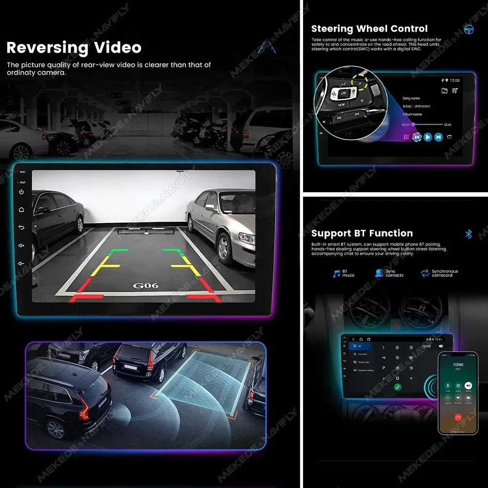 Color: Blue - Autoradio For Mazda 3 II For Mazda3 BL 2010-2012 Android 14 Car Radio Multimedia Player Head Unit Wireless Carplay Android Auto