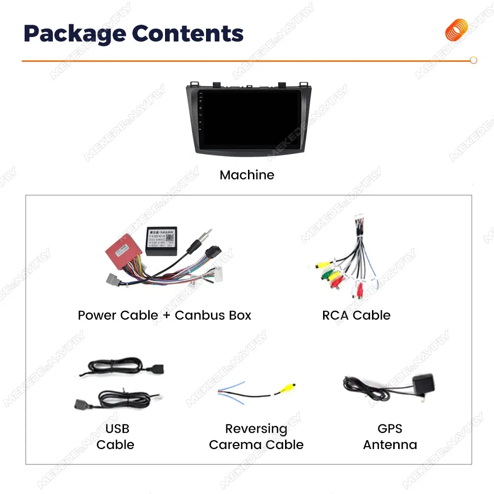 Color: Blue - Autoradio For Mazda 3 II For Mazda3 BL 2010-2012 Android 14 Car Radio Multimedia Player Head Unit Wireless Carplay Android Auto