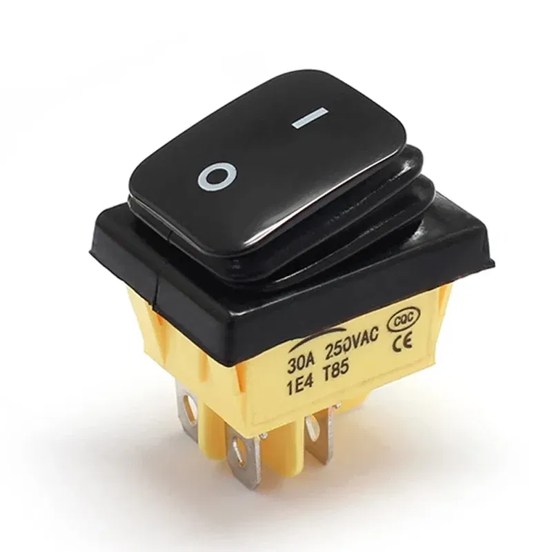 Heavy Duty 4 pin DPST IP67 Sealed Waterproof T85 Auto Boat Marine Toggle Rocker Switch with LED 12V 220V 30x22