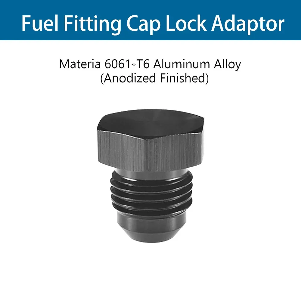 Color: Blue, Ships From: CHINA - AN4 AN6 AN8 AN10 AN12 Aluminum Male Flare Thread Hexagon Head Blanking Plugs Fitting Hex Cap Lock Hose Fitting Adapters Anodized