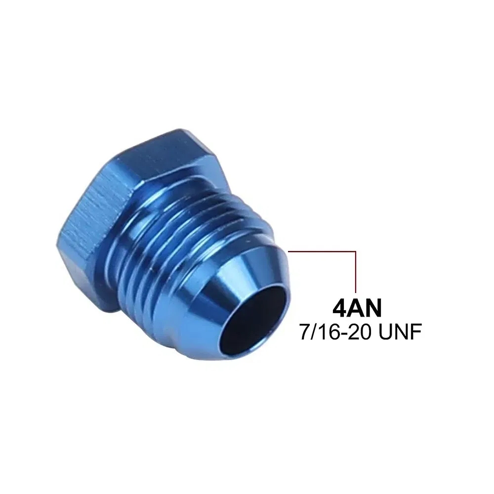 Color: Blue, Ships From: CHINA - AN4 AN6 AN8 AN10 AN12 Aluminum Male Flare Thread Hexagon Head Blanking Plugs Fitting Hex Cap Lock Hose Fitting Adapters Anodized