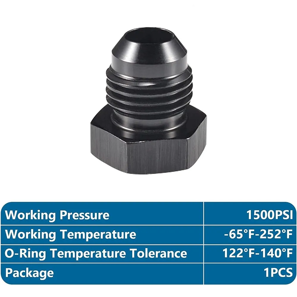 Color: Blue, Ships From: CHINA - AN4 AN6 AN8 AN10 AN12 Aluminum Male Flare Thread Hexagon Head Blanking Plugs Fitting Hex Cap Lock Hose Fitting Adapters Anodized