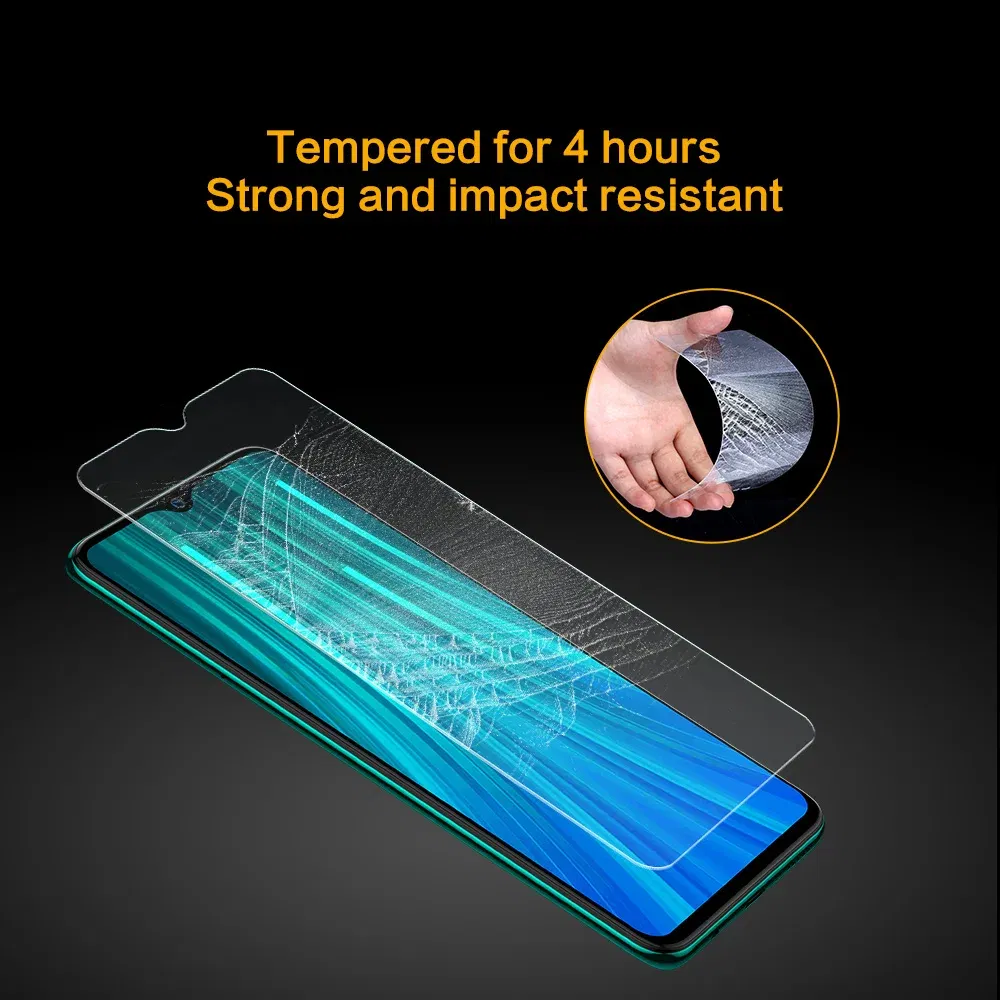Color: Lucent, Material: High Definition - SmartDevil Tempered Glass For Redmi Note 9 8 Pro 7 Pro Screen Protector For Redmi 9T 10X 2.5D Curved Anti Blue Light 2 PCS