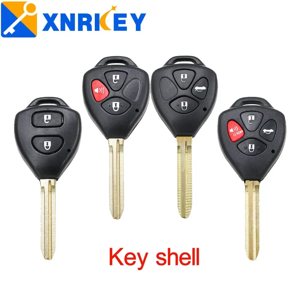 Color: green - XRNKEY 2/ 3/ 2+1/ 4Buttons Car Remote key shell Fob For Toyota Camry Corolla Avalon Venza 2007 2008 2009 2010 2011 2012 key Case