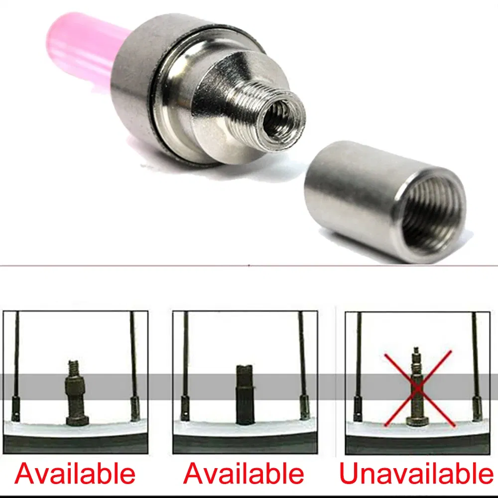 Color: WHITE, Ships From: CHINA - Bike Valve Caps Lamp Neon Spoke Light Bike Cool LED Flash For Road Bicycle MTB Motorcycle Car Tire Nozzle Cycling Accessories