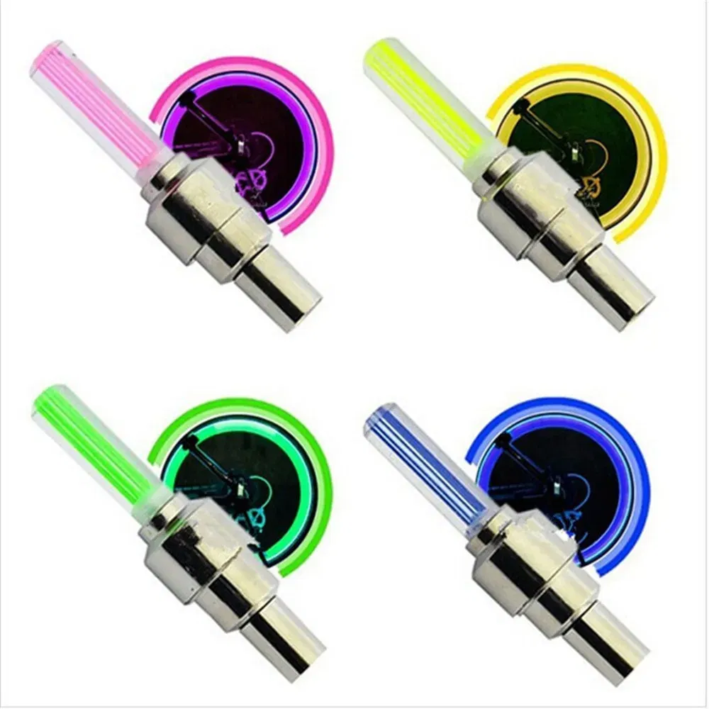 Color: WHITE, Ships From: CHINA - Bike Valve Caps Lamp Neon Spoke Light Bike Cool LED Flash For Road Bicycle MTB Motorcycle Car Tire Nozzle Cycling Accessories