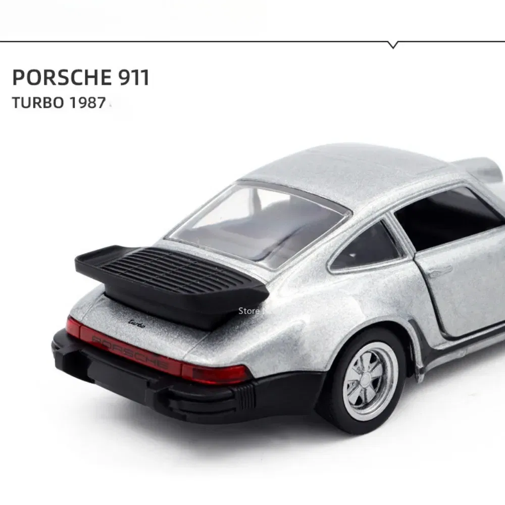 Color: green - 1/36 Scale Porsche 911 Turbo Toy Car Model Alloy Diecast Retro Racing with Pull Back Scale Model Car Toy for Boy Gift Collection