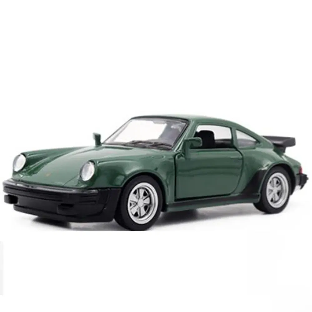 Color: green - 1/36 Scale Porsche 911 Turbo Toy Car Model Alloy Diecast Retro Racing with Pull Back Scale Model Car Toy for Boy Gift Collection