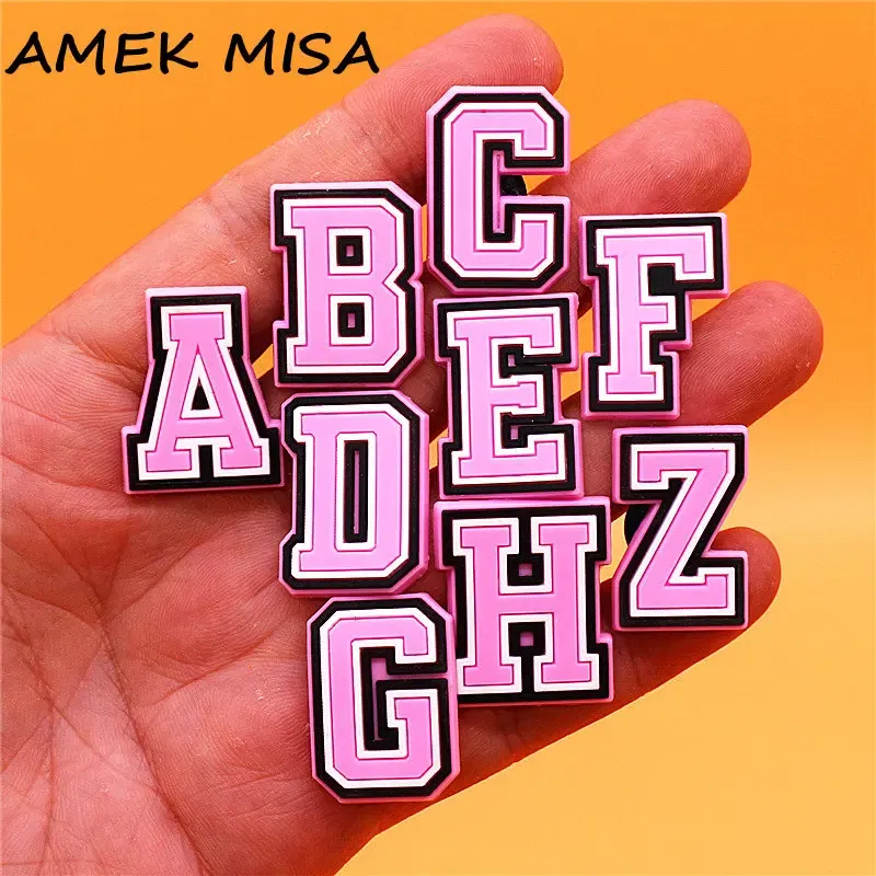 Color: Red, Ships From: CHINA - Hot 1pcs Pink Alphabet Shoe Charms Letters Shoe Decorations Clog Buckle Accessories for Girls Women Wristband Hole Slipper Decor