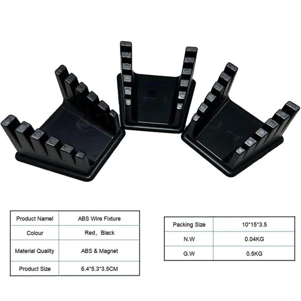 Color: black - New 3D Printer Parts ABS Welding Wire Fixture with Two Large Suction Magnets Bracket Welding Clamp For Motherboard Soldering