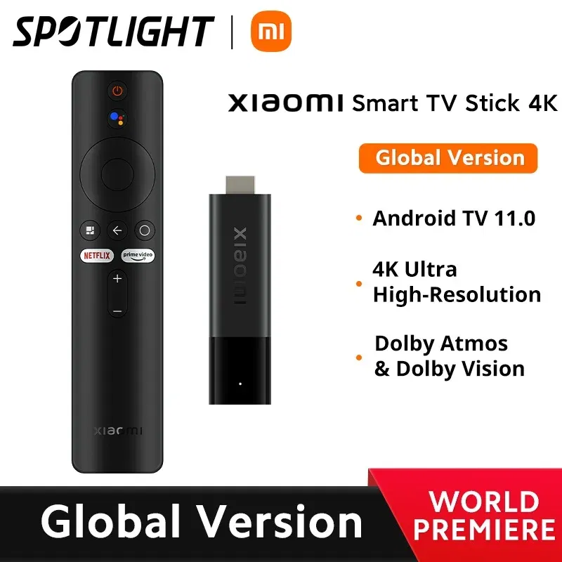 Color: Brown, Ships From: CHINA - [World Premiere] Global Version Xiaomi Smart TV Stick 4K Android 11 Portable Streaming Media Multi Language BT5.0 TV Dongle
