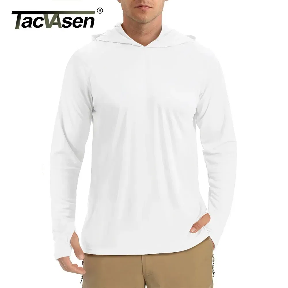 Size: XXL, Color: GRAY - TACVASEN Summer Men's Long Sleeve Sun/UV Protection T-Shirt UPF 50+ Performance Hiking Running Quick Dry Hoodie Tee Shirts
