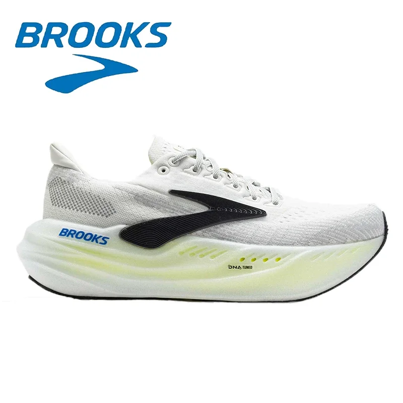 Color: Yellow, Shoe Size: 43 - Brooks Super Glycerin MAX Breathable Running Shoes for Men Air Mesh Design Fashionable Versatile Outdoor Casual Sports Sneakers