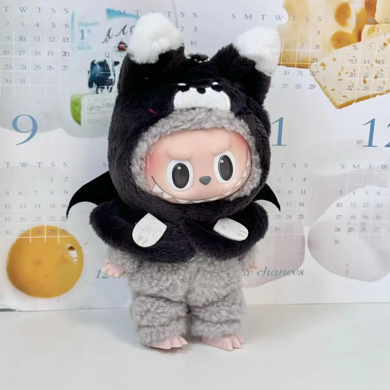 Color: SKY BLUE, Size: S - 10cm doll clothes animal doll clothes  small animal cloak line puppy cotton doll with cute clothing kpop hat cloak