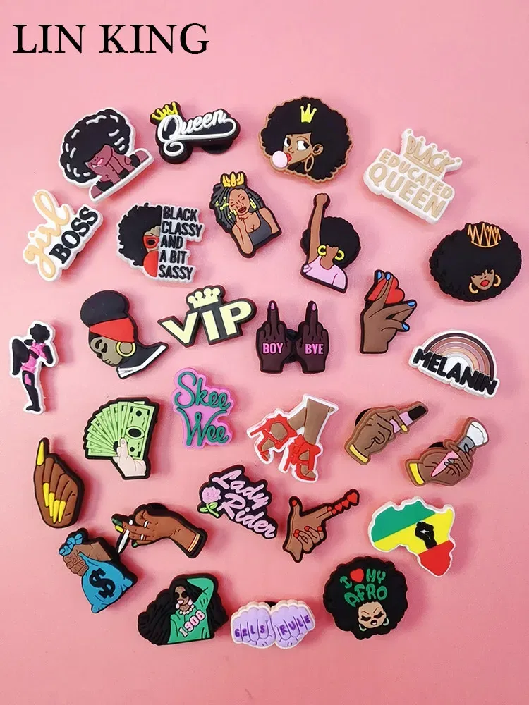 Color: Dark Khaki Cloth Color, Ships From: CHINA - Black Girls Shoe Charms Diy PVC Buckle Decorations Women Clog Shoes Accessories Fit Bracelet Shoes Ornaments For Adult Kid Decor