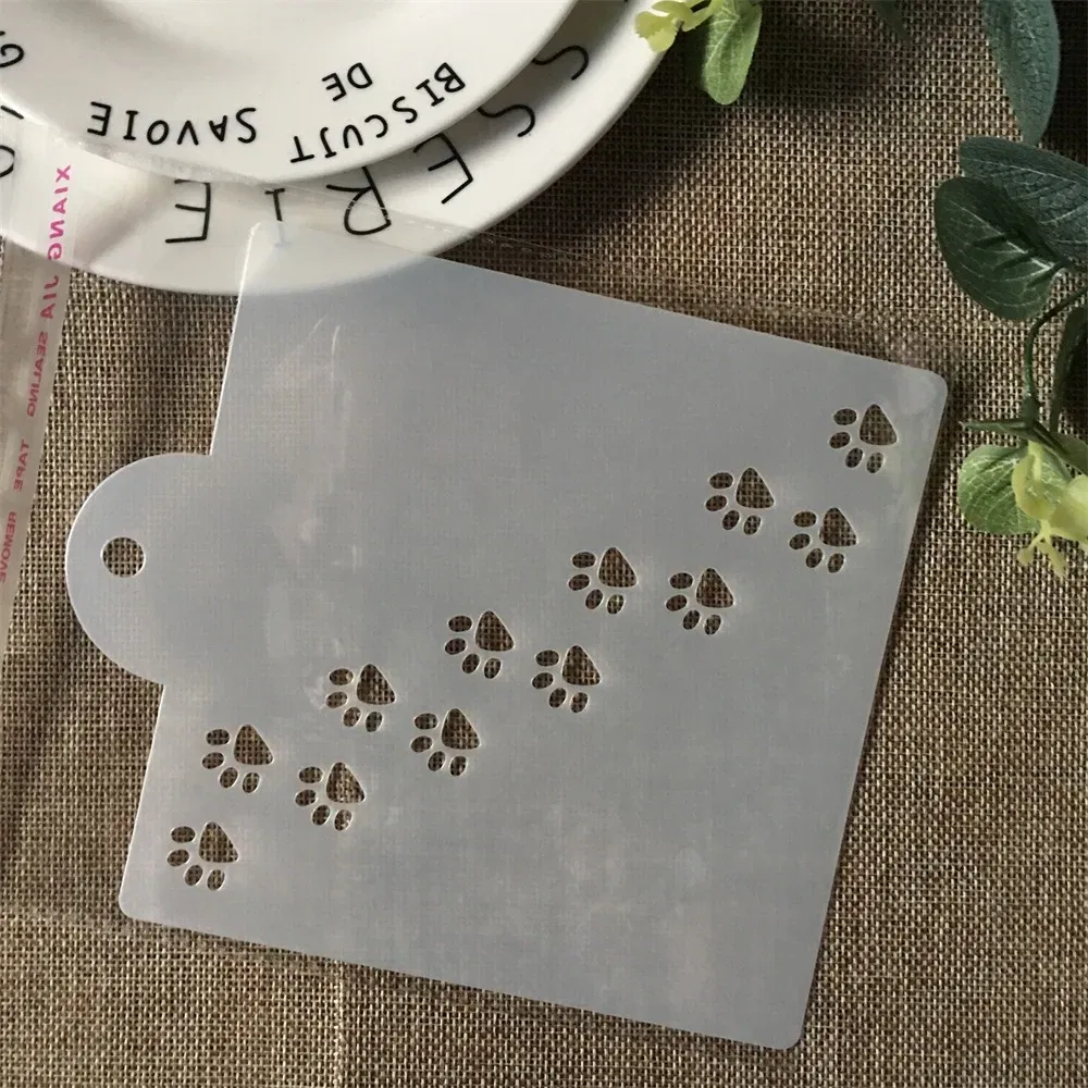 15cm Cat Dog Paw DIY Layering Stencils Painting Scrapbook Coloring Embossing Album Decorative Card Template