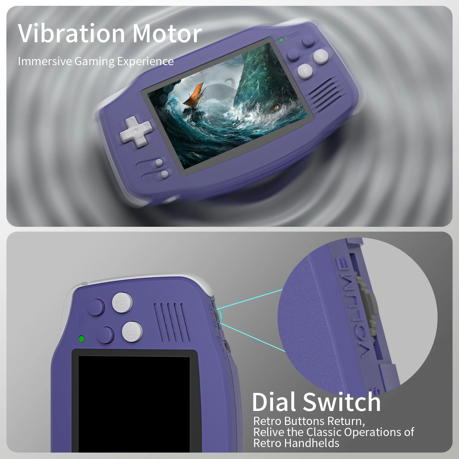 Color: Blue - ANBERNIC RG34XX Retro Handheld Game Console 3.4” IPS Linux 64-bit 3500mAh Video Gaming Player Supports Streaming WIFI Bluetooth