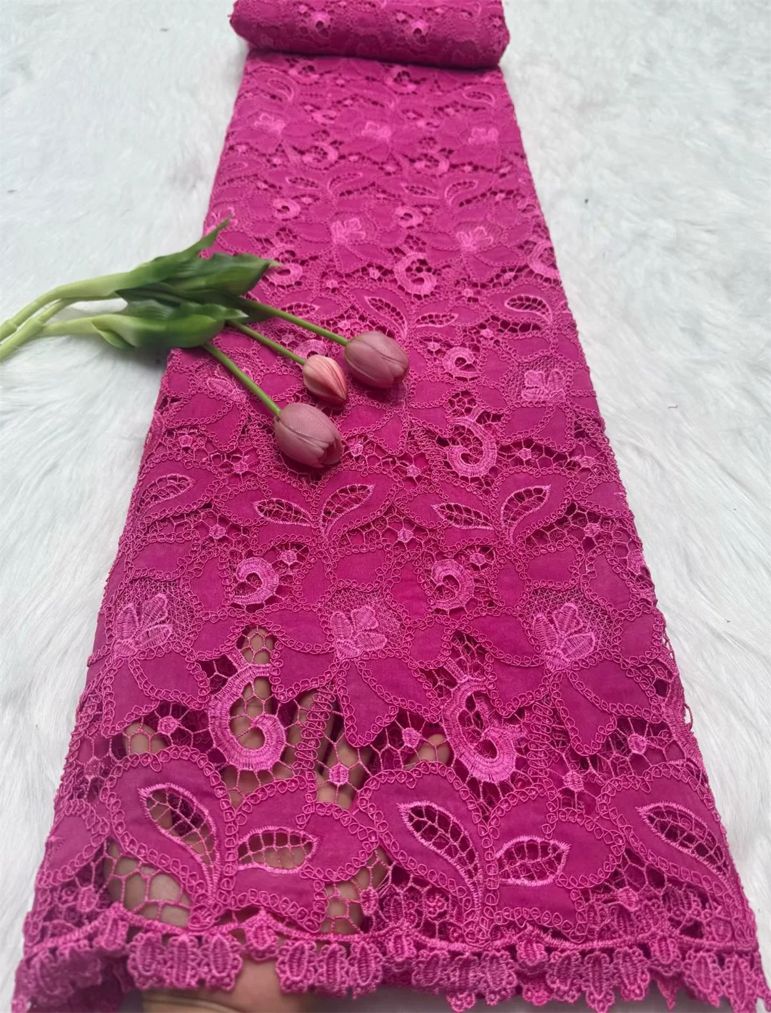 Color: pink, Width: 120cm, Length: 5 yards - 2026 High-Quality Nigerian Tulle Lace Fabric for Wedding Dress Embroidery Sequins Party Guipure Chiffon Sewing