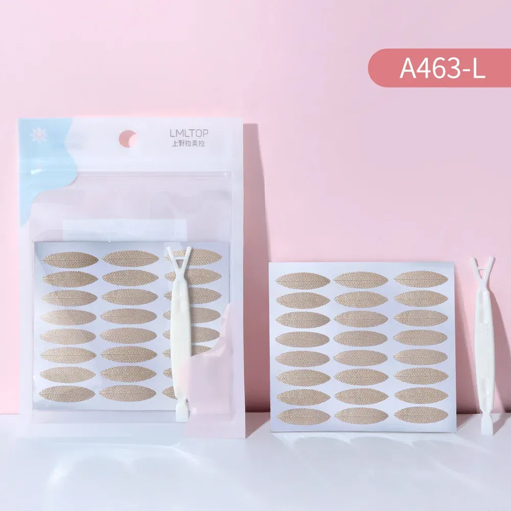 Color: Clear - Clear Beige Stripe Self-adhesive Natural Eye Tape Makeup Tool Invisible Double Fold Eyelid Lace Paste Eyelid Tape Sticker 240pcs