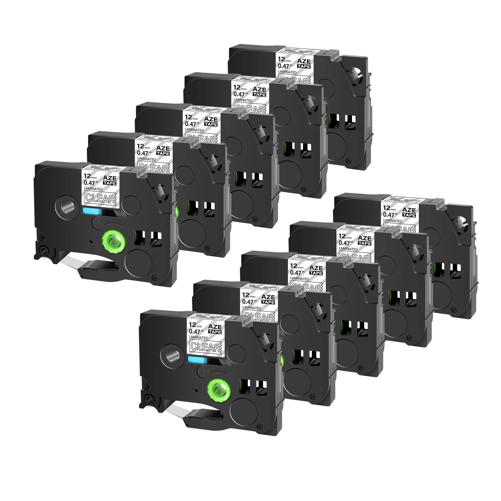 Color: Orange, Width: 12mm - Greencycle 10PK TZe 231 Label cassettes Compatible for Brother Ptouch Printer Black on white Label tape 6mm 9mm 12mm 18mm 24mm