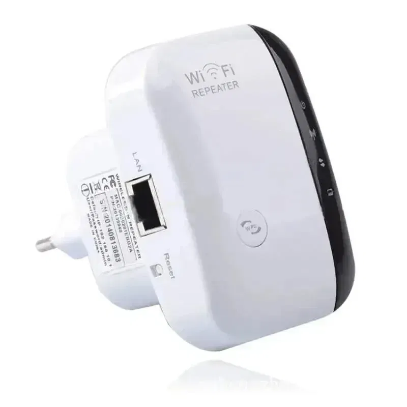 Color: black - Wifi Repeater Wireless Signal Amplifier Extended Network Enhancer EU US Home Router 300m Thro