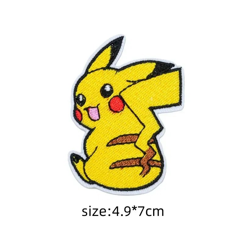 Color: Brown - Original Pokemon 3 style Gengar Patch DIY Badge Cloth Patch Embroidery Clothing bag sticker Down Jacket Denim Xmas Gift