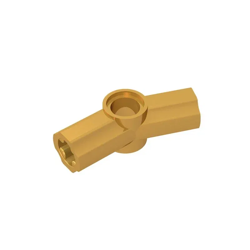 Color: light yellow - Gobricks GDS-918 Technical, Axle and Pin Connector Angled #3 - 157.5 degrees compatible with lego 32016 Building Blocks