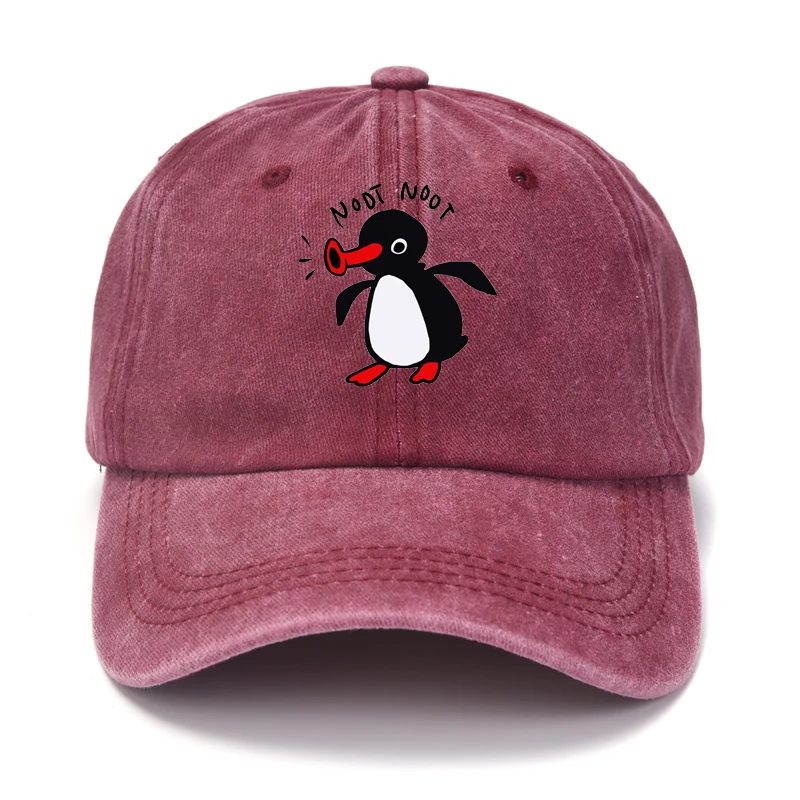 Color: Khaki, Size: Adjustable - Noot Baseball Cap Men Hats Women Visor Protection Snapback Pingu Pinga Penguin TV Caps