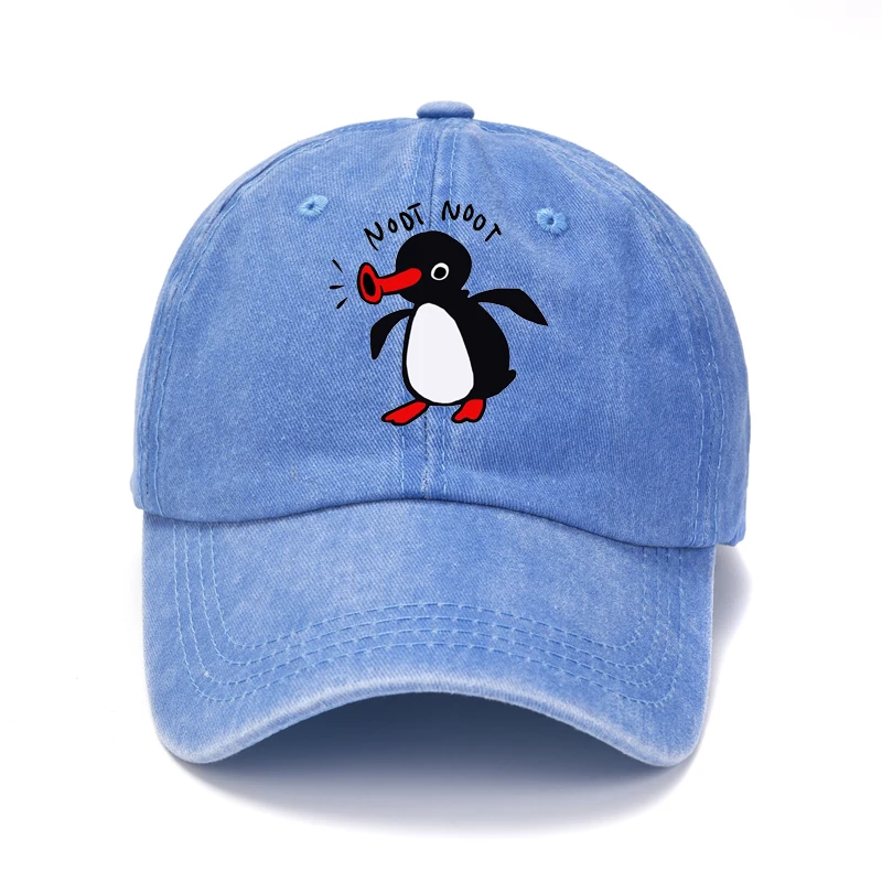 Color: Khaki, Size: Adjustable - Noot Baseball Cap Men Hats Women Visor Protection Snapback Pingu Pinga Penguin TV Caps