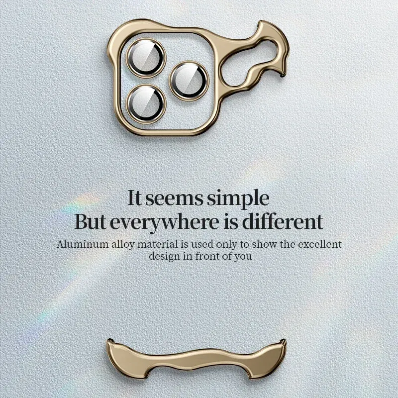 Color: black, Material: Denim - Aluminum Metal Rimless Phone Case for iPhone 16 15 14 Plus 13 12 Pro Max Lens Protective Film Hollow Logo Cooling Accessory Case