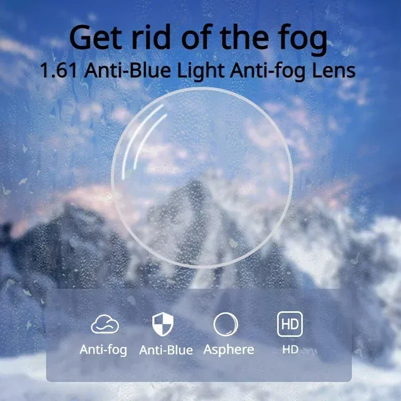 Ships From: CHINA, Lenses Color: green, Lens Index: 1.61 - VICKY Anti-blue Light Reading Lenses Anti-fog Lenses 1.61-1.67-1.74  Prescription Anti-fog Eyeglass Cloths