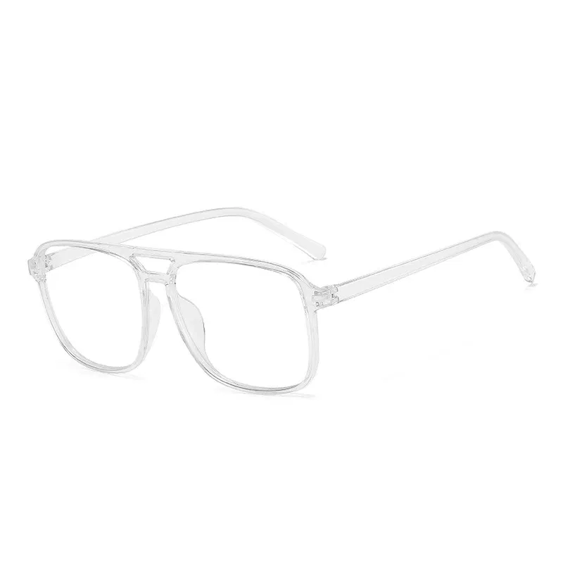 Frame Color: black - High-quality Unisex Plain glasses women men glasses lens square glasses male female Plain glasses