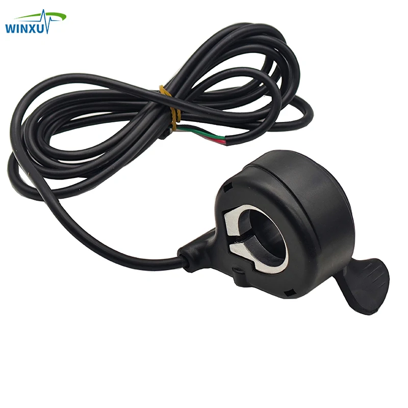 Color: Dark Khaki - Electric Bicycle Throttle Speed Regulator Non-Display Speed Control Thumb Throttle Accelerator E-Bike Scooter Accessories