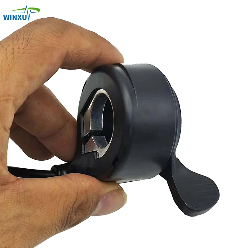 Color: Dark Khaki - Electric Bicycle Throttle Speed Regulator Non-Display Speed Control Thumb Throttle Accelerator E-Bike Scooter Accessories