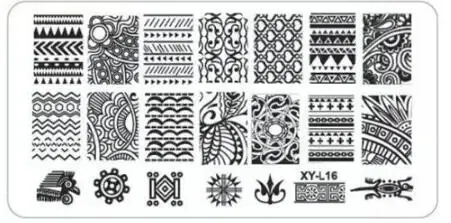 Color: Silver - Kimcci Nail Stamping Plates Flamingo Nail Template Mandala Maple Leaf Stamp Nail Art Stamp Image Template Manicure Stencil Tools