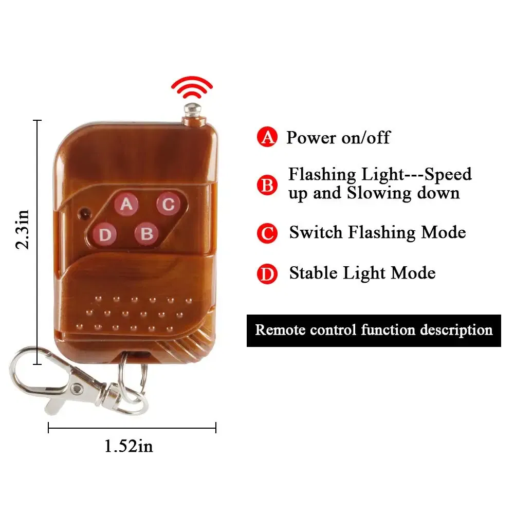 Emitting Color: RGB - 4 In 1 Red Blue Emergency Strobe Lights Police Lights 12V With Wireless Remote Control Flash Grille Light for Cars Truck Van SUV